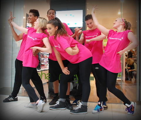 Superdrug dance troupe