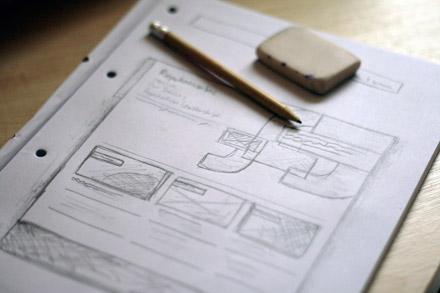 Website sketch plan wireframe