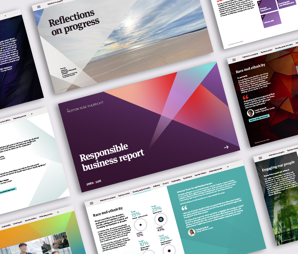 Norton Rose Fulbright – Responsible business report – Crafting a visual language for responsible business reporting